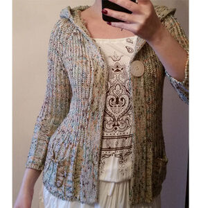 BcBgmaxazria boho knit hooded cardigan runs S
